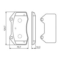 BOSCH 0 986 494 551 Bremsbelagsatz, Scheibenbremse