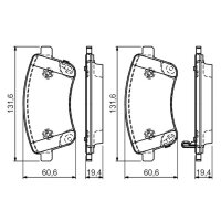 BOSCH 0 986 494 552 Bremsbelagsatz, Scheibenbremse