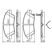 BOSCH 0 986 494 562 Bremsbelagsatz, Scheibenbremse
