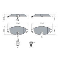 BOSCH 0 986 494 660 Bremsbelagsatz, Scheibenbremse