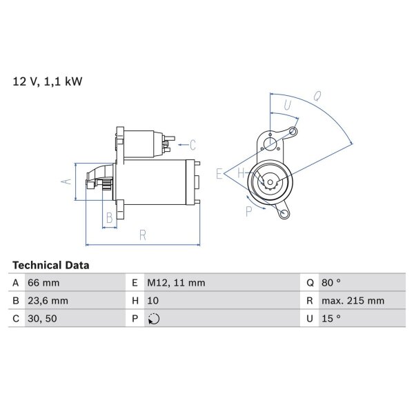 BOSCH 0 986 024 010 Starter
