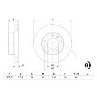 BOSCH 0 986 479 B59 Bremsscheibe