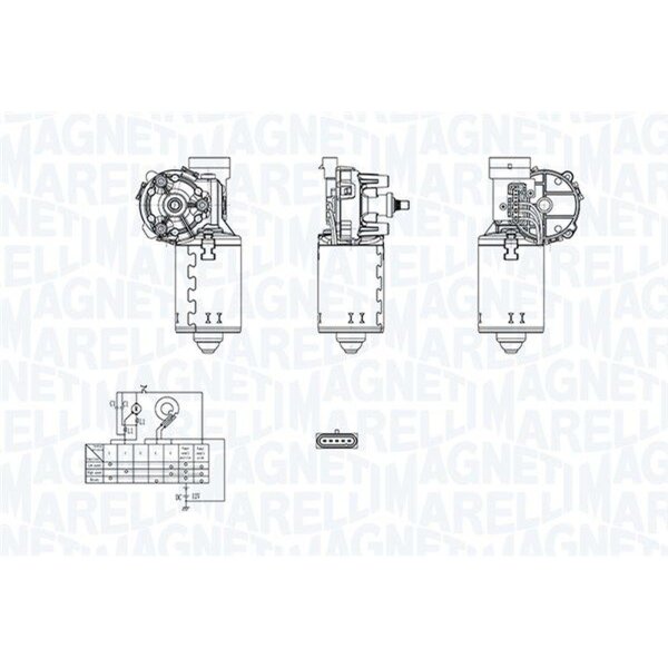 MAGNETI MARELLI 060500101010 Wischermotor