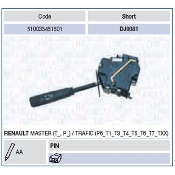MAGNETI MARELLI 510033451501 Lenkstockschalter
