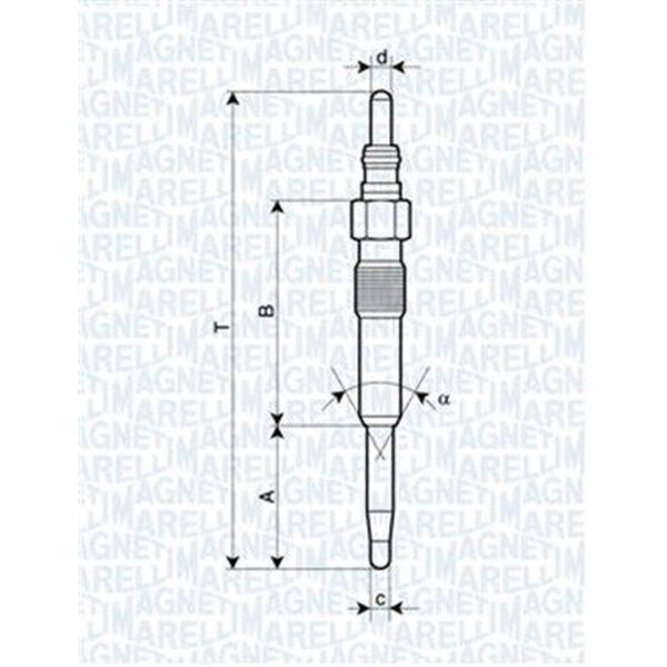 MAGNETI MARELLI 062900038304 Glühkerze