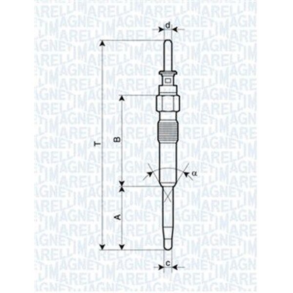 MAGNETI MARELLI 062900039304 Glühkerze