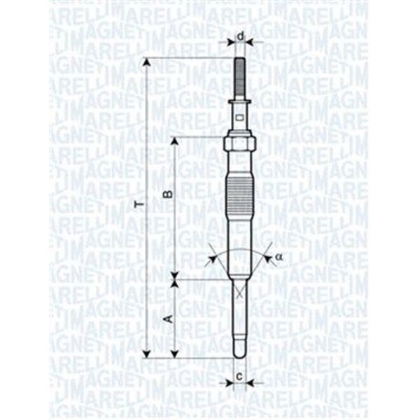 MAGNETI MARELLI 062900034304 Glühkerze