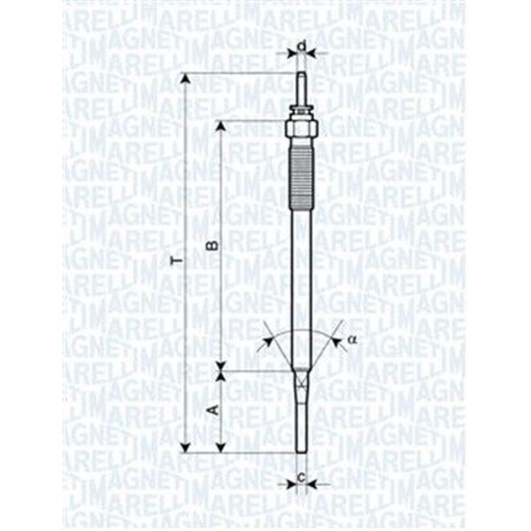 MAGNETI MARELLI 062900036304 Glühkerze