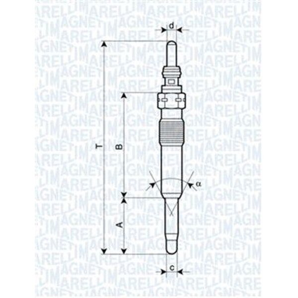 MAGNETI MARELLI 062900071304 Glühkerze