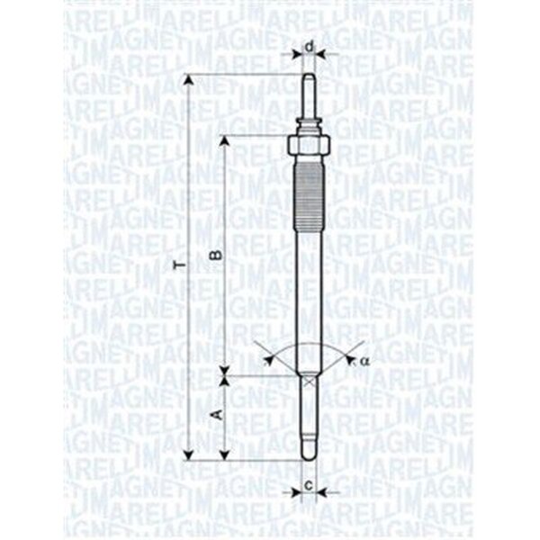 MAGNETI MARELLI 062900074304 Glühkerze