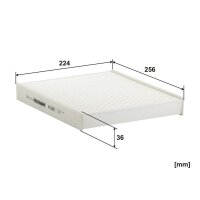 Innenraumfilter FILTRON K 1313 Pollenfilter 256 x 224 mm - 1 Stück