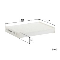 Innenraum-Pollenfilter FILTRON K 1330 250x179x35mm - 1 Stück