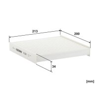 Innenraum-Pollenfilter FILTRON K 1321 213x200x34mm - 1 Stück