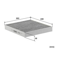 Innenraumfilter Filtron K 1343A Aktivkohlefilter - 1 Stück