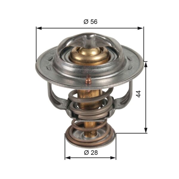 GATES TH48982G1 Thermostat, Kühlmittel