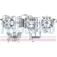 Klimakompressor NISSENS 89240 Keilrippenriemen R134a - 1 Stück