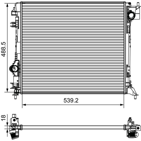 VALEO 735625 Kühler, Motorkühlung