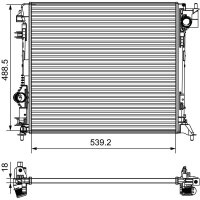 VALEO 735625 Kühler, Motorkühlung