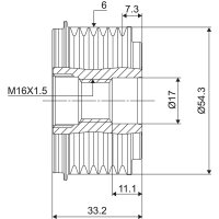 VALEO 588015 Generatorfreilauf