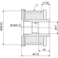 VALEO 588027 Generatorfreilauf