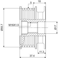 VALEO 588035 Generatorfreilauf