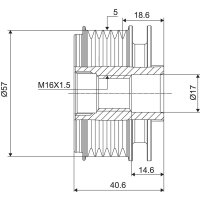 VALEO 588043 Generatorfreilauf