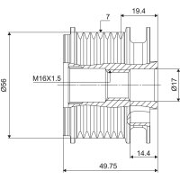 VALEO 588052 Generatorfreilauf