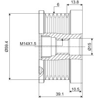VALEO 588076 Generatorfreilauf