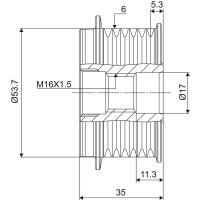 VALEO 588080 Generatorfreilauf