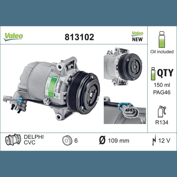 VALEO 813102 Kompressor, Klimaanlage