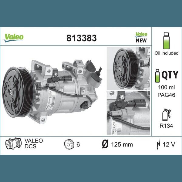VALEO 813383 Kompressor, Klimaanlage