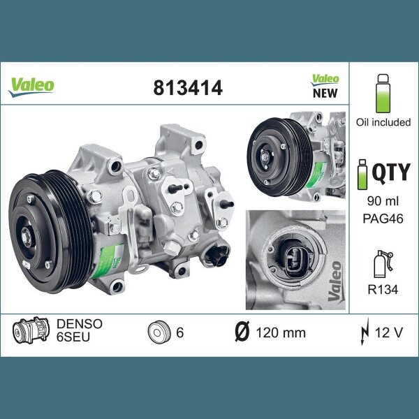 VALEO 813414 Kompressor, Klimaanlage