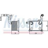 NISSENS 90744 Ölkühler, Motoröl