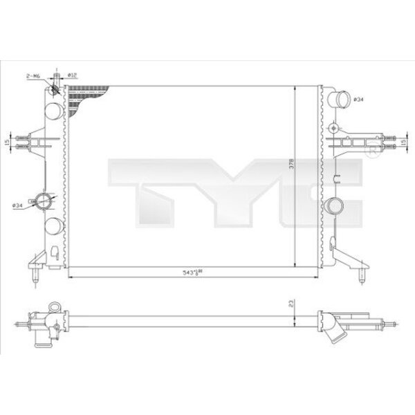 TYC 725-0021 Kühler, Motorkühlung