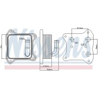 NISSENS 90680 Ölkühler, Motoröl