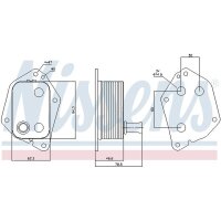 NISSENS 90721 Ölkühler, Motoröl