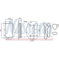 NISSENS 90741 Ölkühler, Motoröl