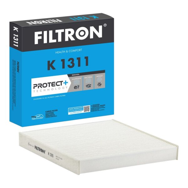 Innenraumfilter FILTRON K 1311 Pollenfilter 235x254x30mm - 1 Stück
