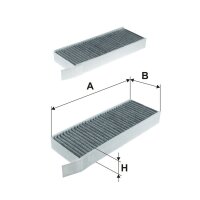 Innenraumfilter FILTRON K 1328A-2X Aktivkohle 259x99x33 -...