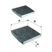 Innenraum-/Pollenfilter Filtron K 1336A-2X Aktivkohle - 1...
