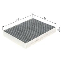 BOSCH 1 987 435 512 Filter, Innenraumluft