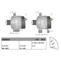 DENSO DAN655 Generator