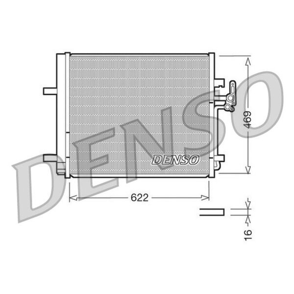 DENSO DCN10016 Kondensator, Klimaanlage