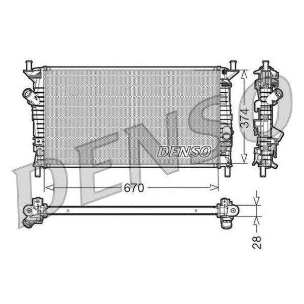 DENSO DRM10074 Kühler, Motorkühlung