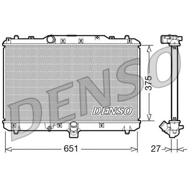 DENSO DRM47022 Kühler, Motorkühlung