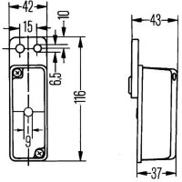 HELLA 2XS 005 020-011 Umrissleuchte