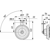 HELLA 3AL 002 952-811 Horn