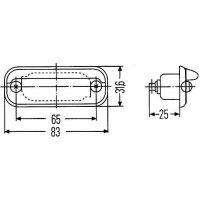 HELLA 2KA 001 378-001 Kennzeichenleuchte