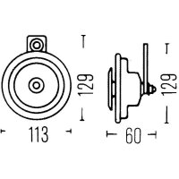 HELLA 3BA 002 768-201 Horn
