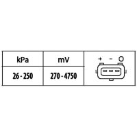 HELLA 6PP 009 400-561 Sensor, Saugrohrdruck